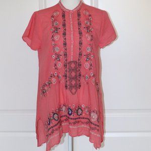 Johnny Was Passion Fruit KONES Voile Tunic Size XS